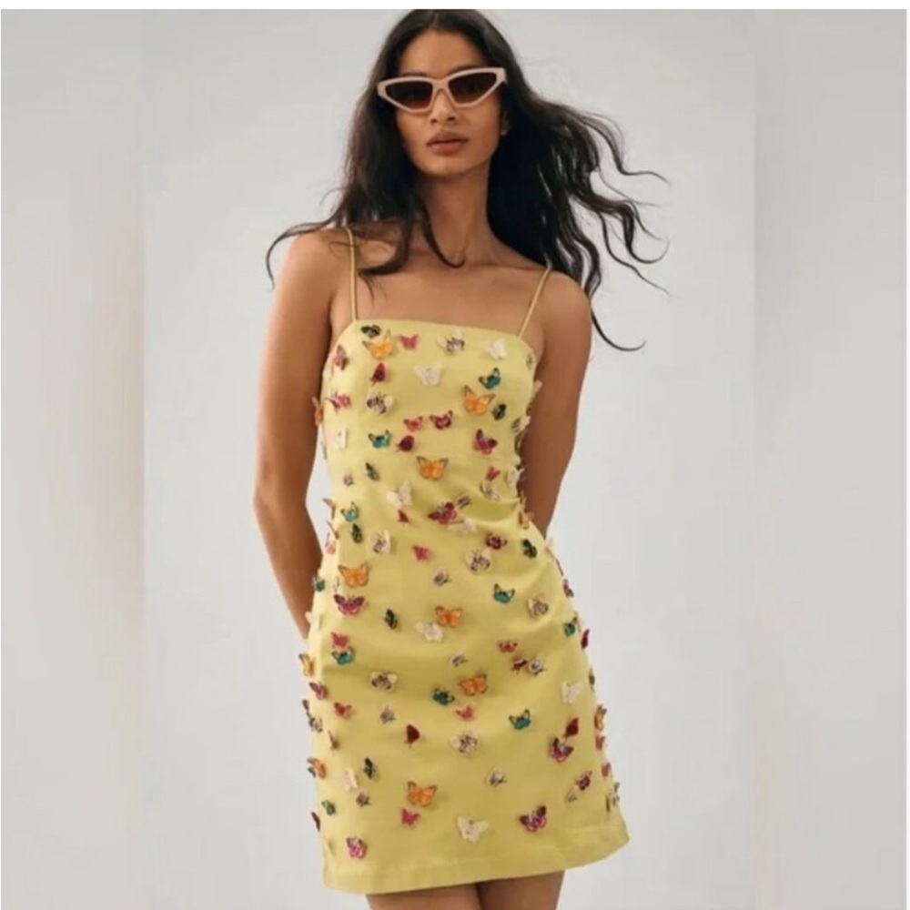 Anthropologie Maeve 3-D Butterfly Dress